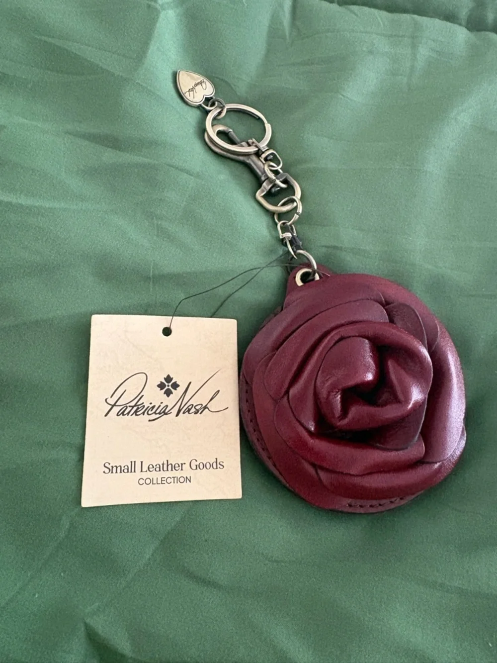Patricia Nash rose keychain bag charm